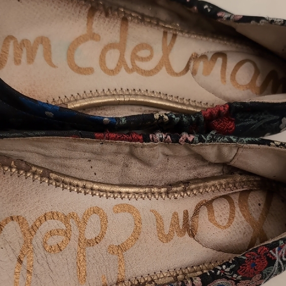 Sam Edelman Black Floral Ballet Flats - Picture 7 of 8